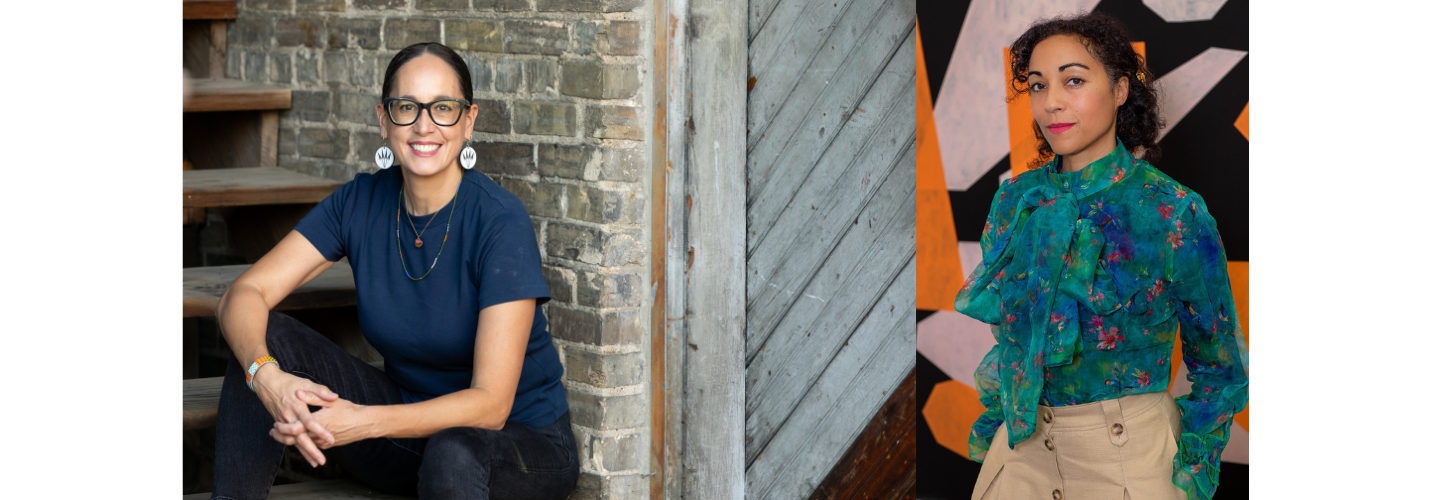two headshots of artists put side-by-side