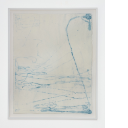 blue ink lines on white background