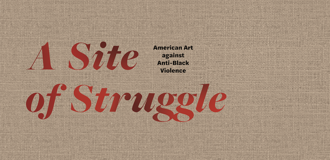 Promotional graphics for the exhibition A Site of Struggle