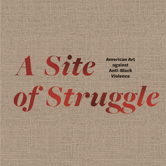 Promotional graphics for the exhibition A Site of Struggle