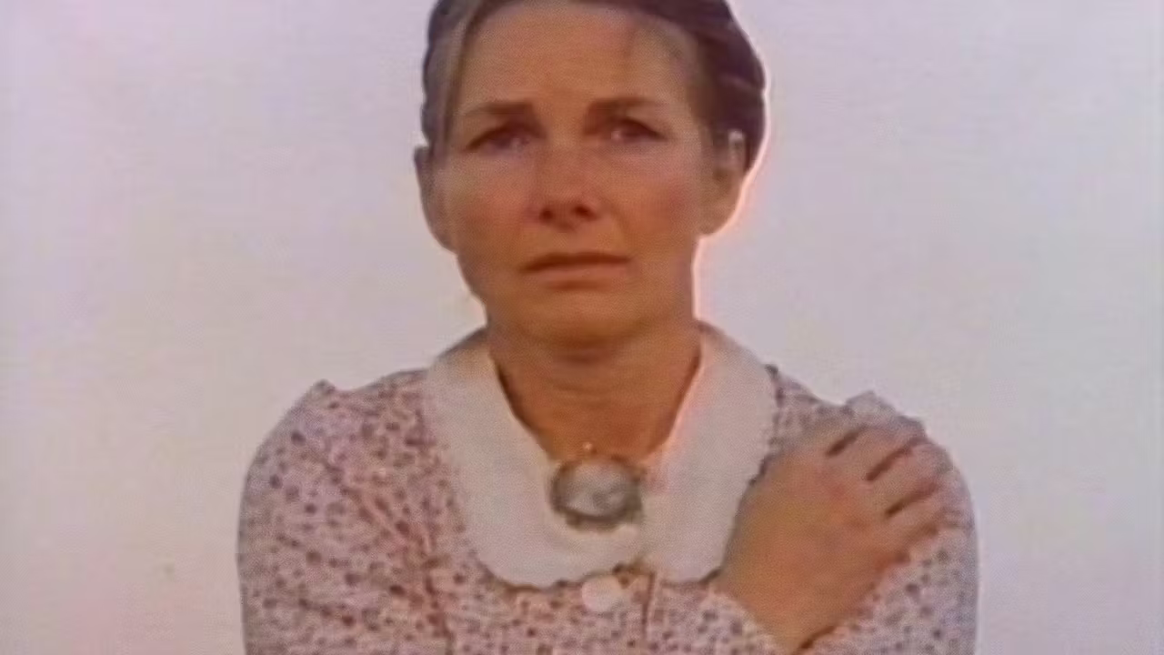 Woman with light skin tone and hair wears a prairie style dress