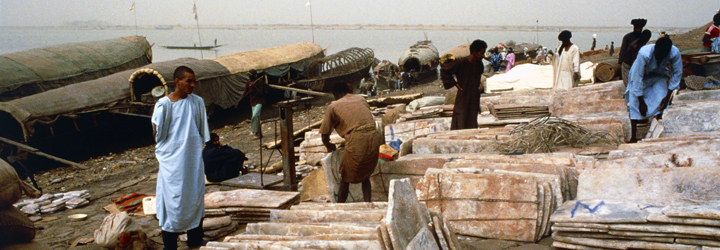 Salt slabs at the Niger River