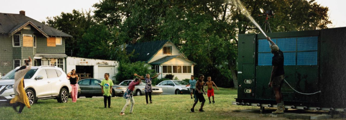 people playing with water