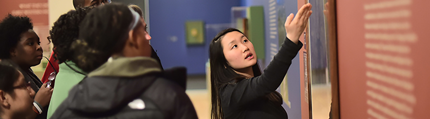 docent leads a gallery tour