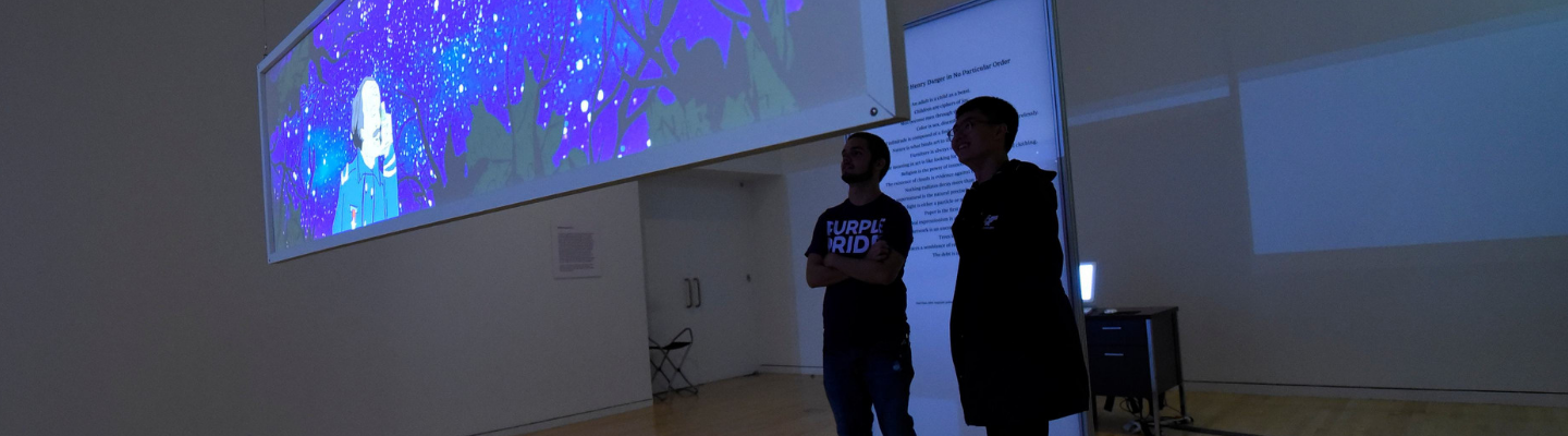 students in gallery