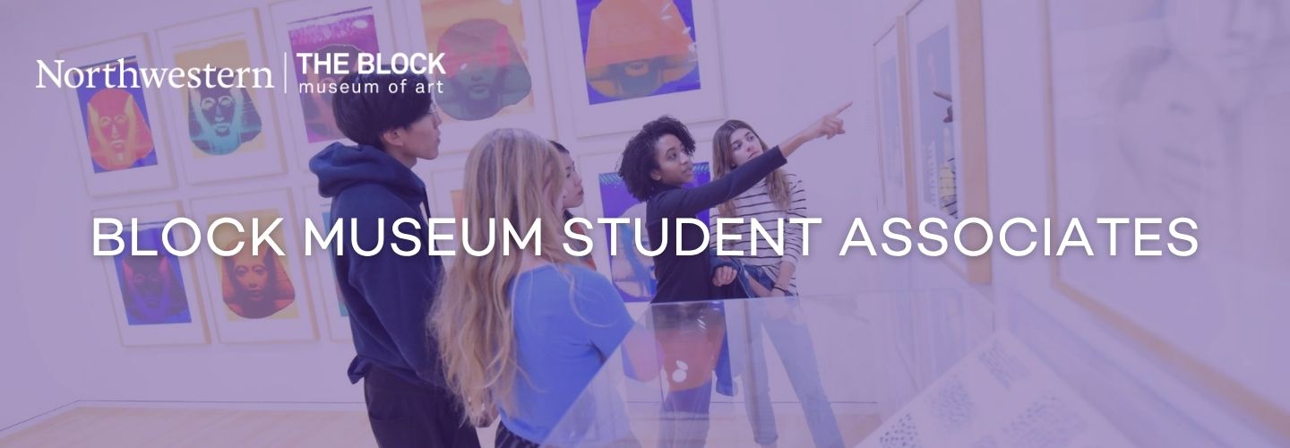 student associate leads a gallery tour