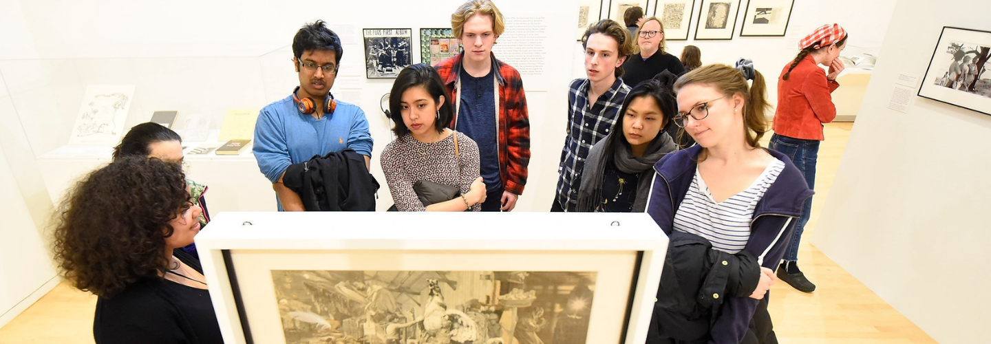 a tour group at the museum